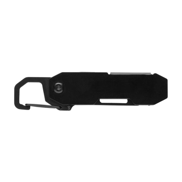 Attrezzo pieghevole EDC Gear X con moschettone nero - personalizzabile con logo