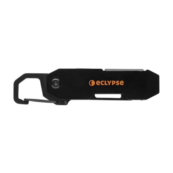 Attrezzo pieghevole EDC Gear X con moschettone nero - personalizzabile con logo