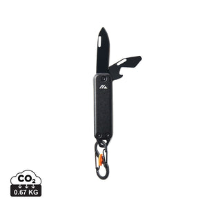 Attrezzo portachiavi Nordic Drift Adventure nero - personalizzabile con logo