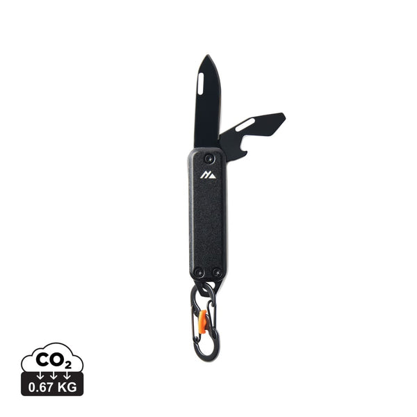 Attrezzo portachiavi Nordic Drift Adventure nero - personalizzabile con logo