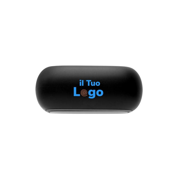 Auricolari ANC touchscreen Airtune in rPlastica RCS nero - personalizzabile con logo
