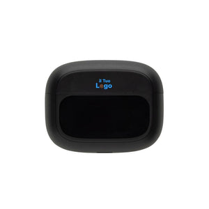 Auricolari ANC touchscreen Airtune in rPlastica RCS nero - personalizzabile con logo