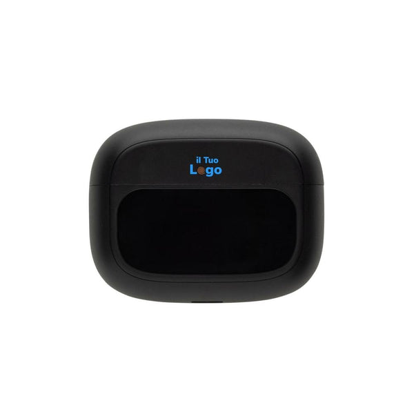 Auricolari ANC touchscreen Airtune in rPlastica RCS nero - personalizzabile con logo