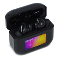 Auricolari ANC wireless con controllo LCD touchscreen Nero - personalizzabile con logo
