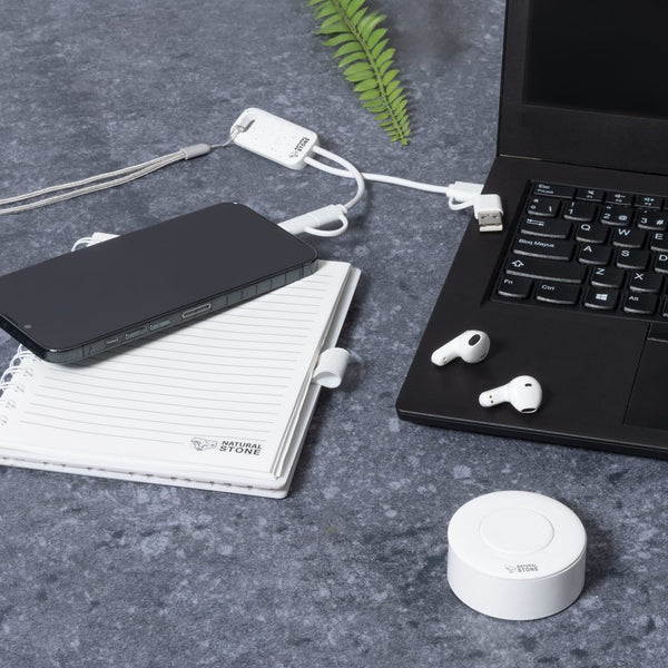 Auricolari Bekery bianco - personalizzabile con logo