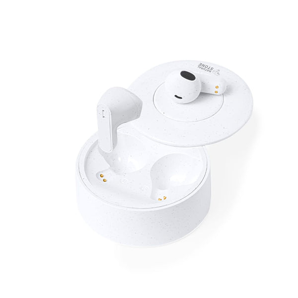 Auricolari Bekery bianco - personalizzabile con logo