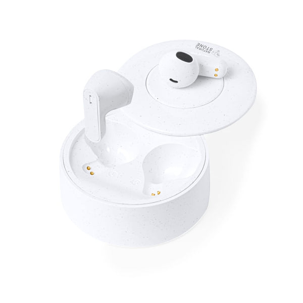 Auricolari Bekery bianco - personalizzabile con logo