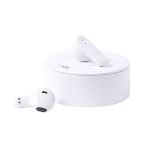 Auricolari Bekery bianco - personalizzabile con logo