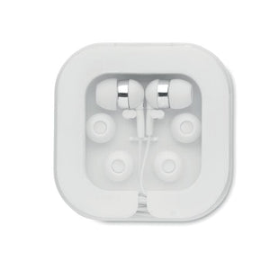 Auricolari con cover in silicone Bianco - personalizzabile con logo