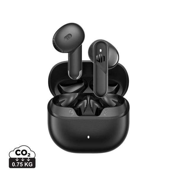 Auricolari ENC Urban Vitamin Santa Clara in rABS nero - personalizzabile con logo