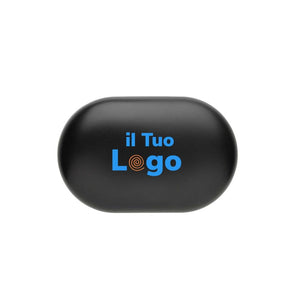 Auricolari Fitsound TWS open ear in plastica riciclata RCS nero - personalizzabile con logo