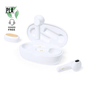 Auricolari Kermit bianco - personalizzabile con logo