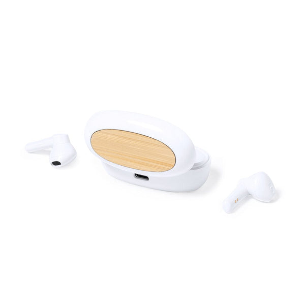 Auricolari Kermit bianco - personalizzabile con logo