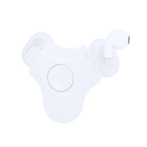 Auricolari Levin bianco - personalizzabile con logo