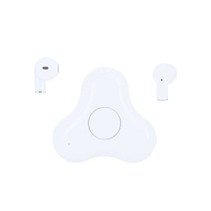 Auricolari Levin bianco - personalizzabile con logo