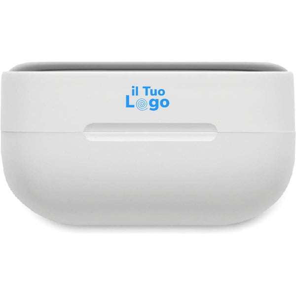 Auricolari TWS con carica solare Sunny Bianco - personalizzabile con logo