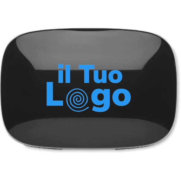 Auricolari TWS con custodia Nero - personalizzabile con logo