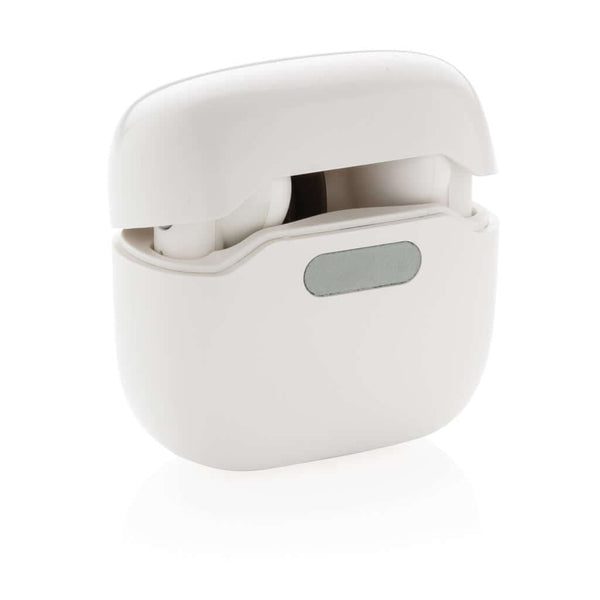 Auricolari TWS in scatola di ricarica sterilizzatrice UV-C bianco - personalizzabile con logo