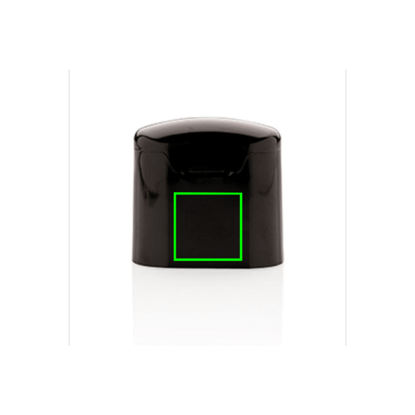 Auricolari wireless in custodia di ricarica Liberty nero - personalizzabile con logo