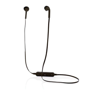 Auricolari wireless in custodia nero - personalizzabile con logo