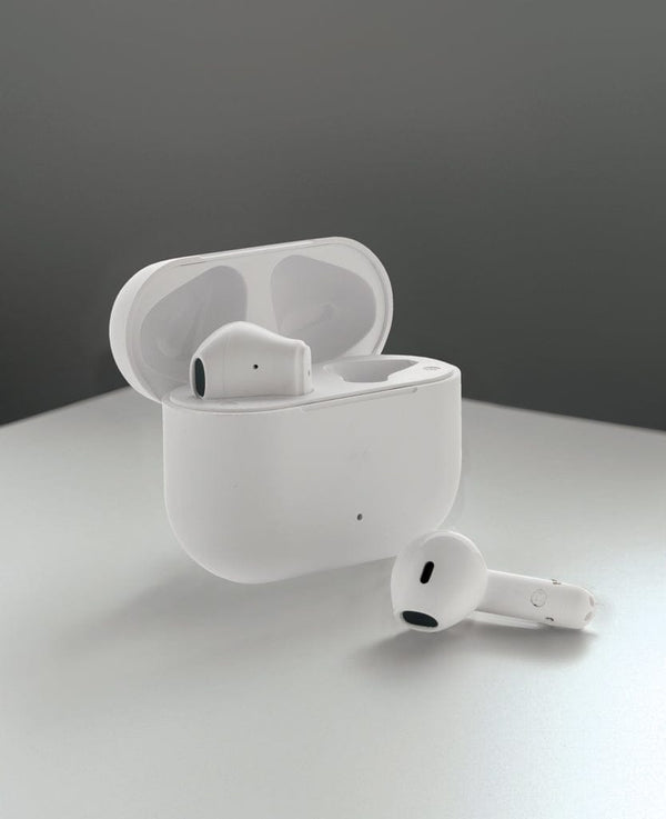Auricolari wireless Tunevo in plastica riciclata RCS bianco - personalizzabile con logo
