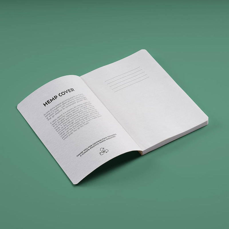 Austen Notebook - Canapa Bianco pastello - personalizzabile con logo