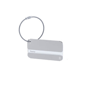 Badge Bagaglio Halux color argento - personalizzabile con logo