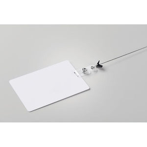 Badge con cordino 120x80 mm Bianco - personalizzabile con logo
