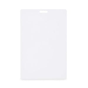 Badge con cordino 120x80 mm Bianco - personalizzabile con logo