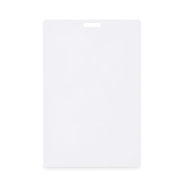 Badge con cordino 120x80 mm Bianco - personalizzabile con logo