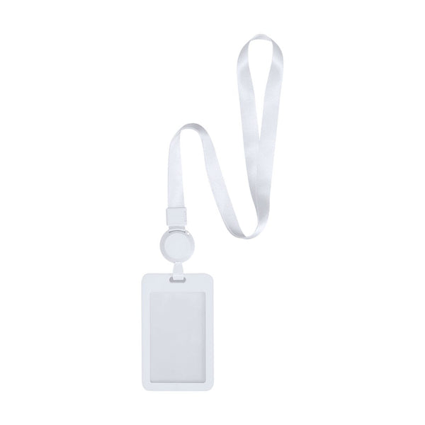 Badge Lanyard Berbom bianco - personalizzabile con logo