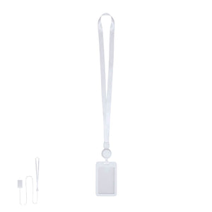 Badge Lanyard Berbom bianco - personalizzabile con logo