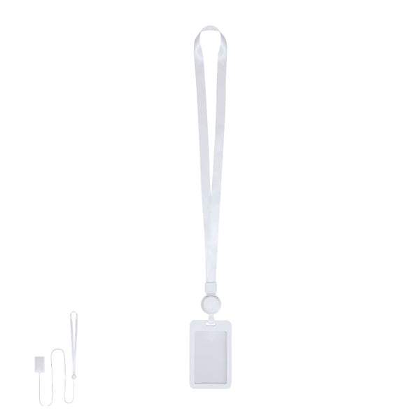 Badge Lanyard Berbom bianco - personalizzabile con logo