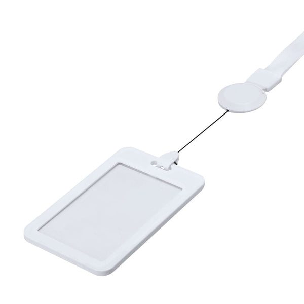 Badge Lanyard Berbom bianco - personalizzabile con logo