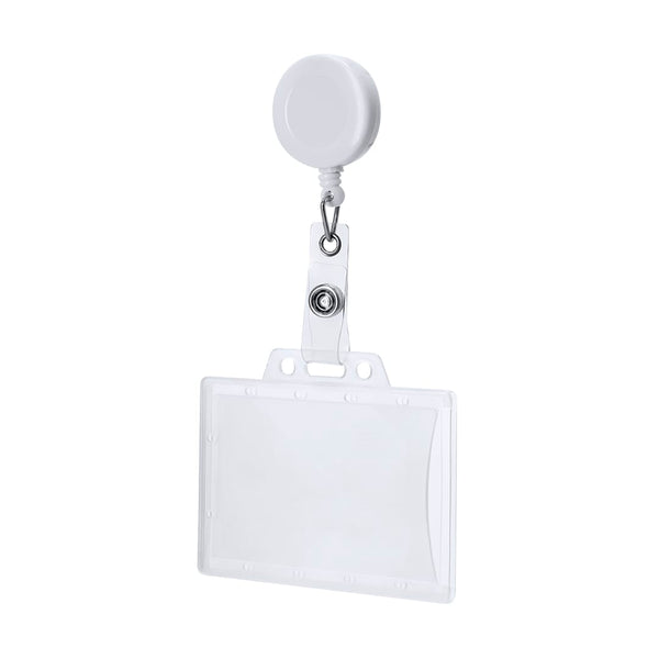 Badge Lanyard Blaires bianco - personalizzabile con logo