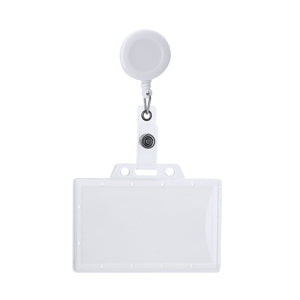 Badge Lanyard Blaires bianco - personalizzabile con logo