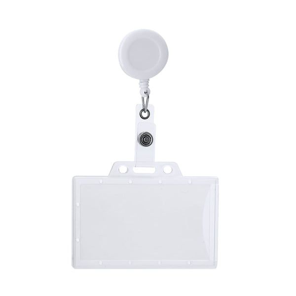 Badge Lanyard Blaires bianco - personalizzabile con logo