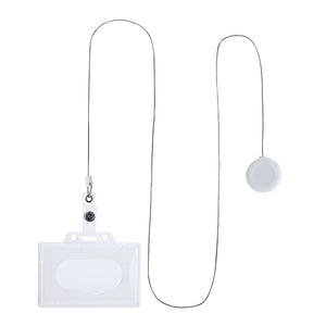Badge Lanyard Blaires bianco - personalizzabile con logo