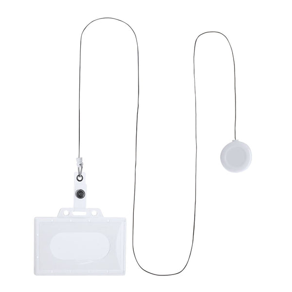 Badge Lanyard Blaires bianco - personalizzabile con logo