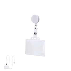 Badge Lanyard Blaires bianco - personalizzabile con logo
