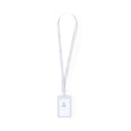 Badge Lanyard Fleck bianco - personalizzabile con logo