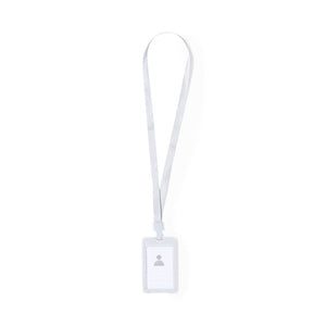 Badge Lanyard Fleck bianco - personalizzabile con logo