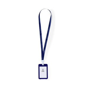 Badge Lanyard Fleck blu navy - personalizzabile con logo