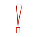Badge Lanyard Fleck rosso - personalizzabile con logo