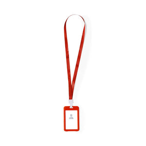 Badge Lanyard Fleck rosso - personalizzabile con logo