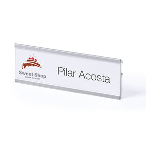 Badge Venkal color argento - personalizzabile con logo