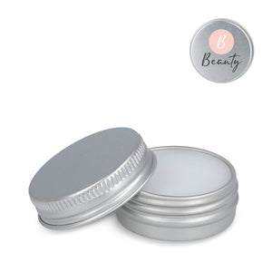Balsamo labbra in contenitore alluminio color argento - personalizzabile con logo