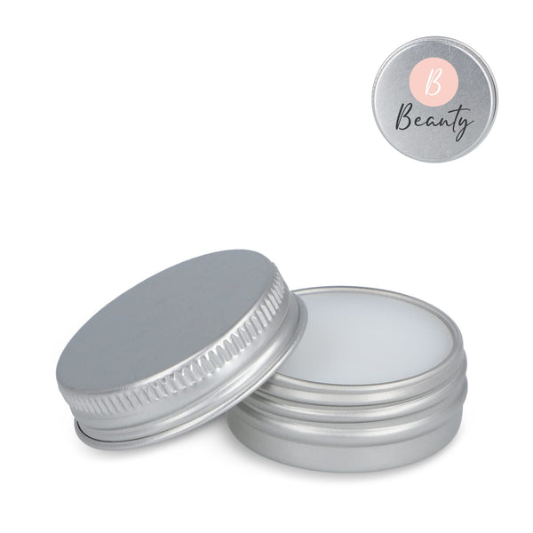Balsamo labbra in contenitore alluminio color argento - personalizzabile con logo