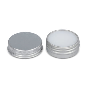 Balsamo labbra in contenitore alluminio color argento - personalizzabile con logo
