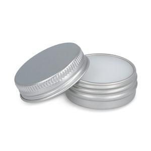 Balsamo labbra in contenitore alluminio color argento - personalizzabile con logo
